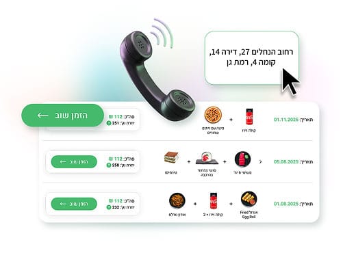 מערכת לניהול הזמנות טלפוניות של משלוחים