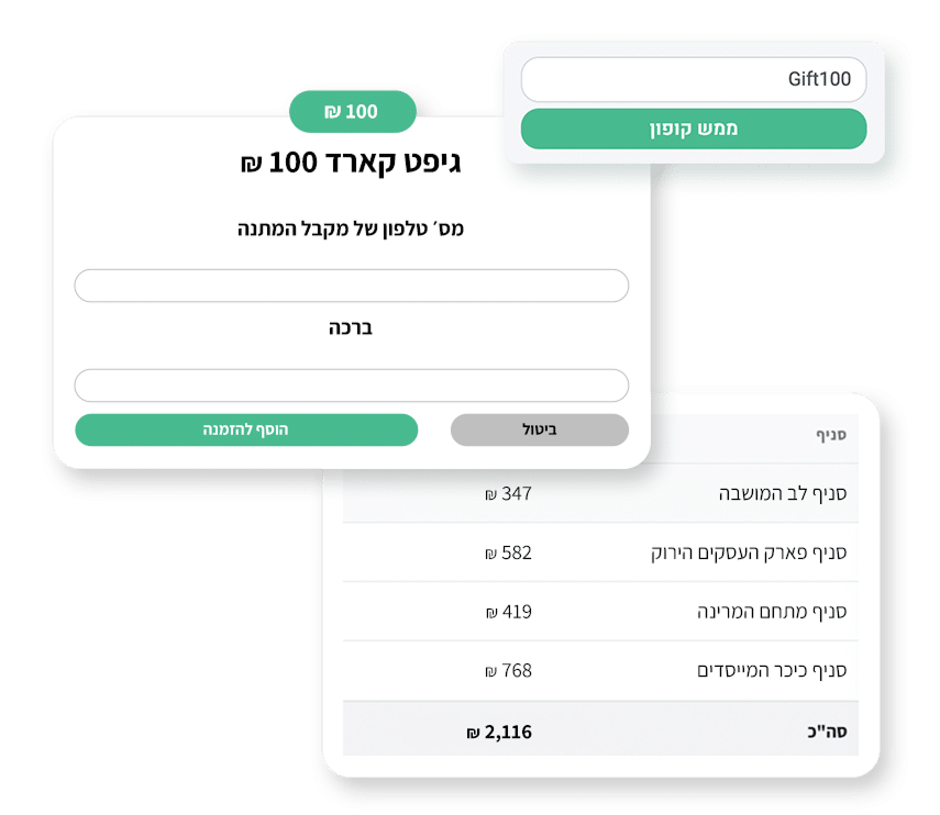 מערכת ליצירת גיפט קארדים